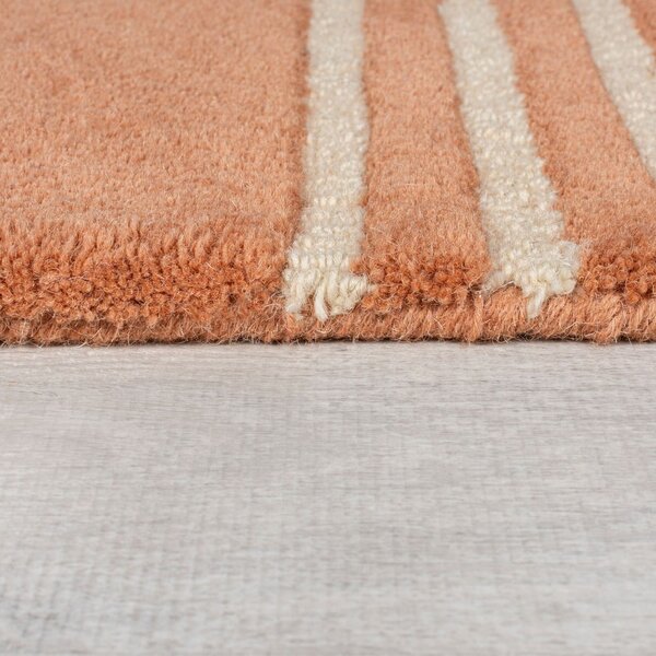 Covor teracotă țesut manual din lână 120x180 cm Lozenge Terracotta – Flair Rugs