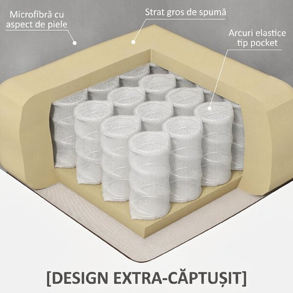 HOMCOM Scaun Electric Rabatabil cu 8 Puncte de Masaj și Telecomandă, Fotoliu Modern din Microfibră, 94x96x106 cm, Gri | Aosom Romania