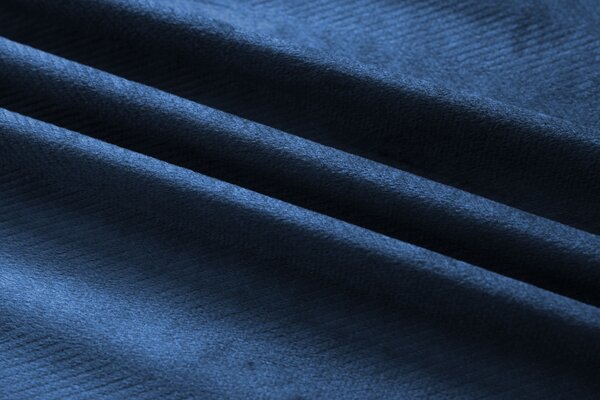 Draperie opaca ELVIO VELVET 140x250 cm, albastru marin Agatat: Inele metalice