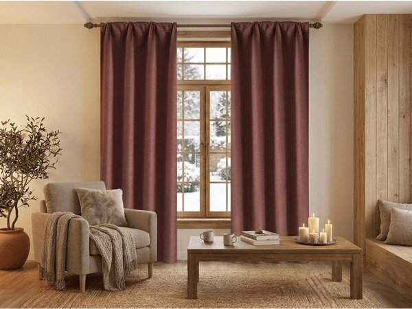 Draperie opaca NEREO 140x250 cm, maro Agatat: Rejansa