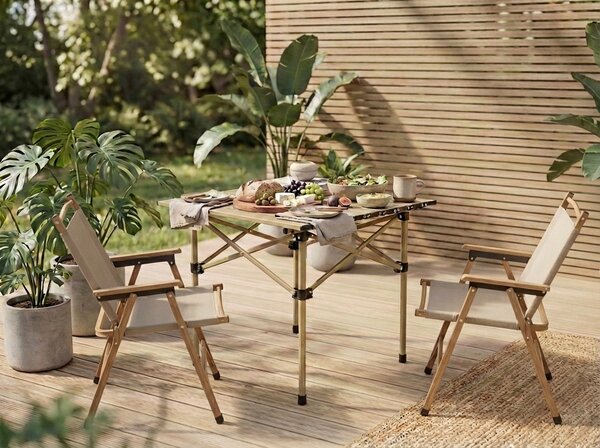 Masa pentru catering CATERFOLD 53x51 cm, bej