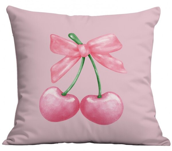 Față de pernă CHERRIES 45x45 cm, roz