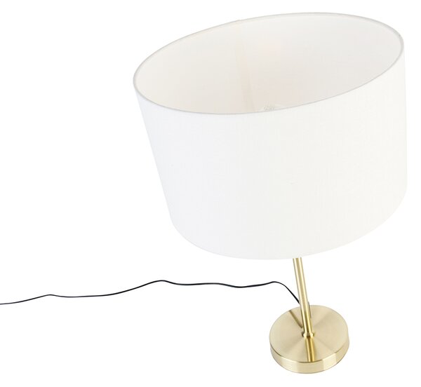 Lampă de masă aurie reglabilă cu abajur alb 35 cm - Parte