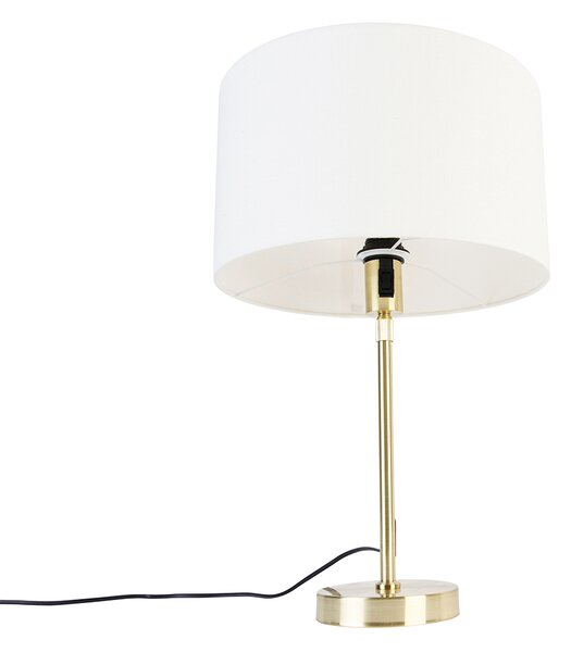 Lampă de masă aurie reglabilă cu abajur alb 35 cm - Parte