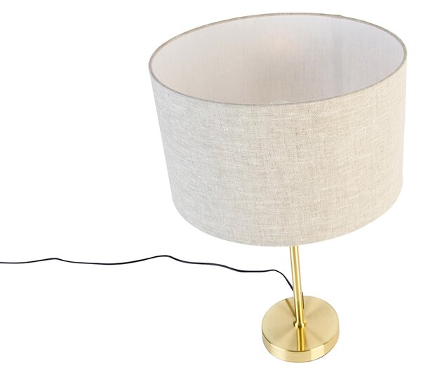 Lampă de masă aurie reglabilă cu abajur gri deschis 35 cm - Parte