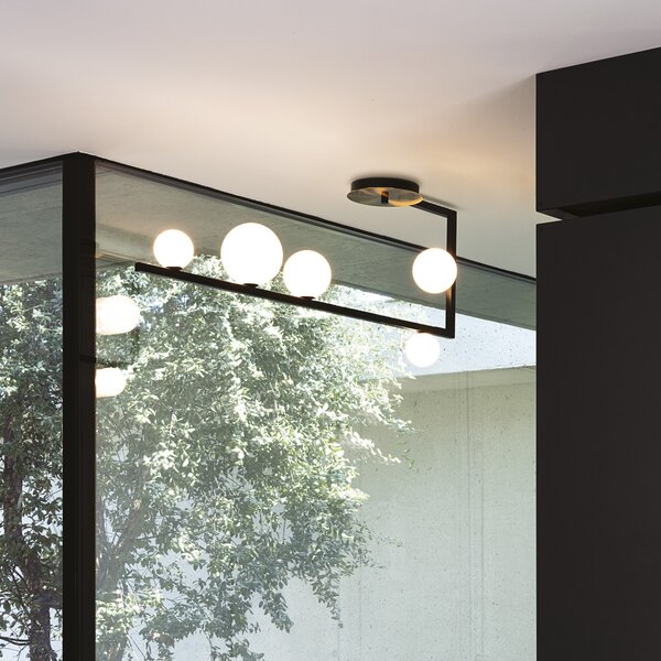 Lustra Plafon Ideal Lux Birds Pl5 G9, Negru, 273631, Italia