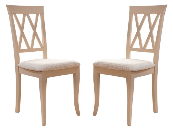 Set 2 scaune dining din lemn de fag Venetia, Bej/Regent plain 02