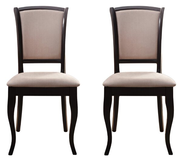 Set 2 scaune dining din lemn de fag Premier, cadru wenge, textil Solo 22
