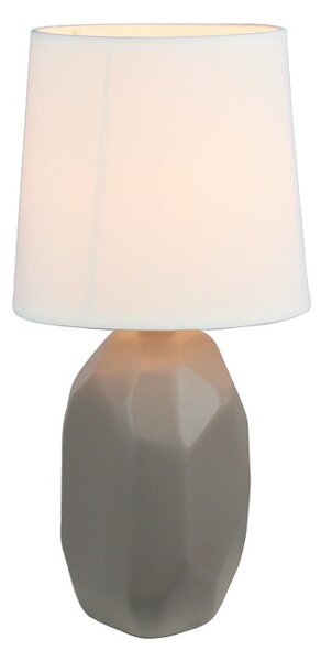 KONDELA Lampă ceramică, tufă gri / maro, QENNY TYPE 3 AT15556
