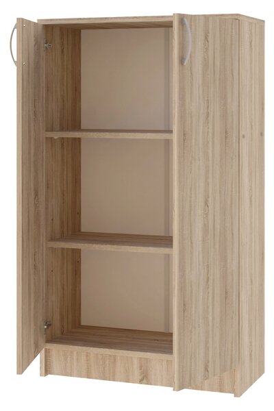 Biblioteca haaus Flint, 2 Usi, Stejar Sonoma, 70 x 32 x 122 cm