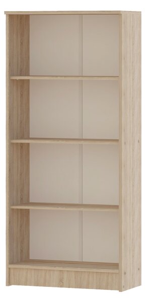 Biblioteca haaus Flint, 3 Polite, Stejar Sonoma, 70 x 32 x 159 cm