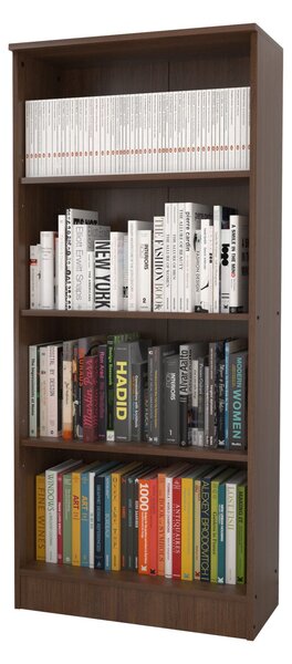 Biblioteca haaus Flint, 3 Polite, Wenge, 70 x 32 x 159 cm