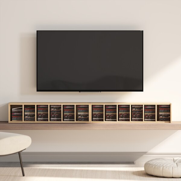 HOMCOM Set de 2 Rafturi pentru CD-uri cu Polițe Reglabile, Capacitate 204 CD-uri, Design Compact, 21x22,5x88,5 cm, Stejar | Aosom Romania