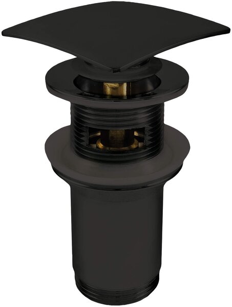 Deante Click-Clack, dop de scurgere universal pentru chiuvetă cu carcasă metalică, negru mat, DEA-NHC_N11U