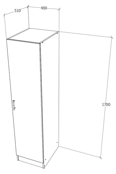 Dulap haaus Remi, O Usa, Stejar Sonoma, 40 x 51 x 170 cm