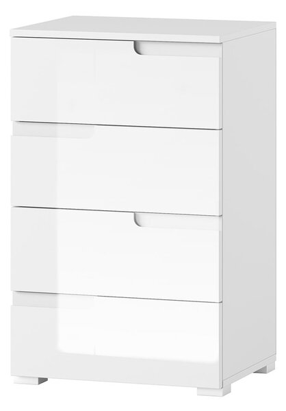 Cabinet din pal si MDF cu 4 sertare Small Gabrielle 2 Alb, l50xA40xH80 cm