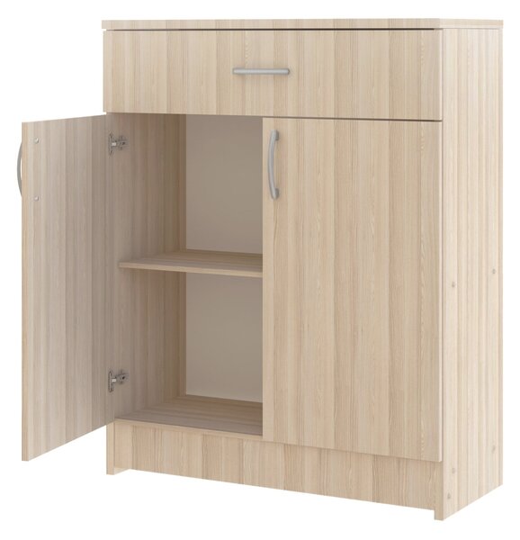 Comoda haaus Tisa, 1 Sertar, 2 Usi, Ulm Deschis, 80 x 35 x 100 cm