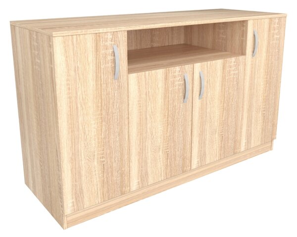Comoda haaus Remi, 4 Usi, Stejar Sonoma, 135 x 50 x 80 cm