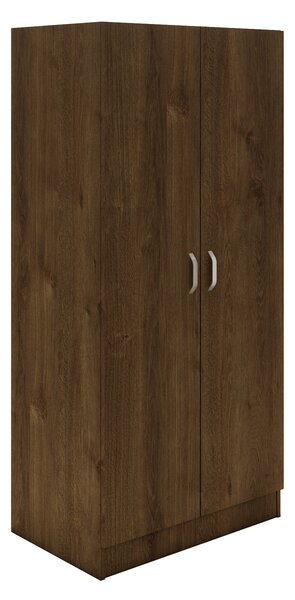 Dulap haaus Remi, 2 Usi, cu polite, Stejar Bronz, 80 x 51 x 170 cm