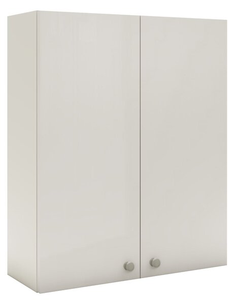 Corp haaus Zaria, Suspendat, 2 Usi, Alb lucios/Alb, MDF, L 60 x l 22 x H 72 cm