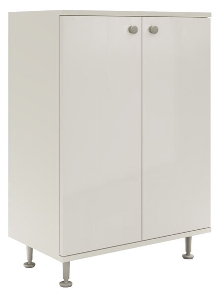 Corp haaus Zaria, 2 Usi, Alb lucios/Alb, MDF, L 60 x l 35 x H 85 cm
