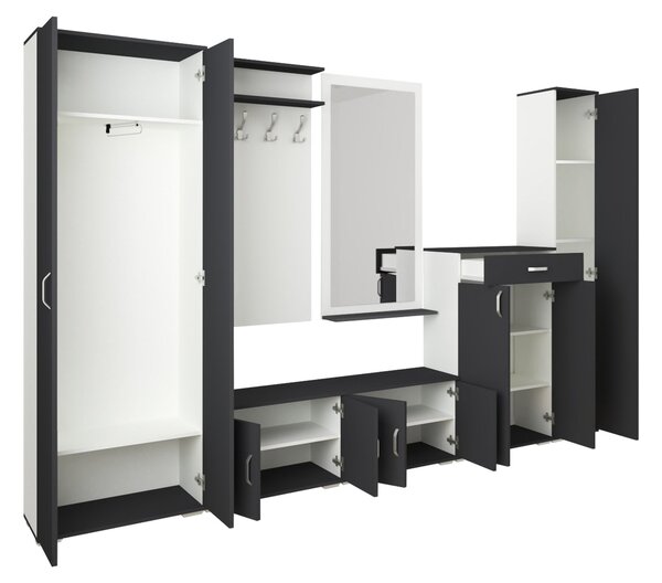 Set haaus V1, Antracit/Alb, L 300 cm