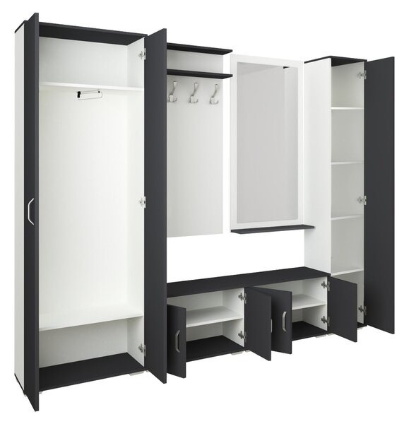 Set haaus V2, Antracit/Alb, L 230 cm