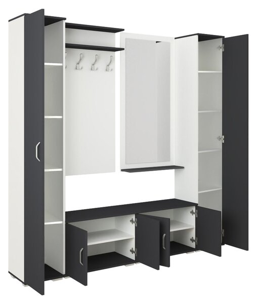 Set haaus V3, Antracit/Alb, L 200 cm