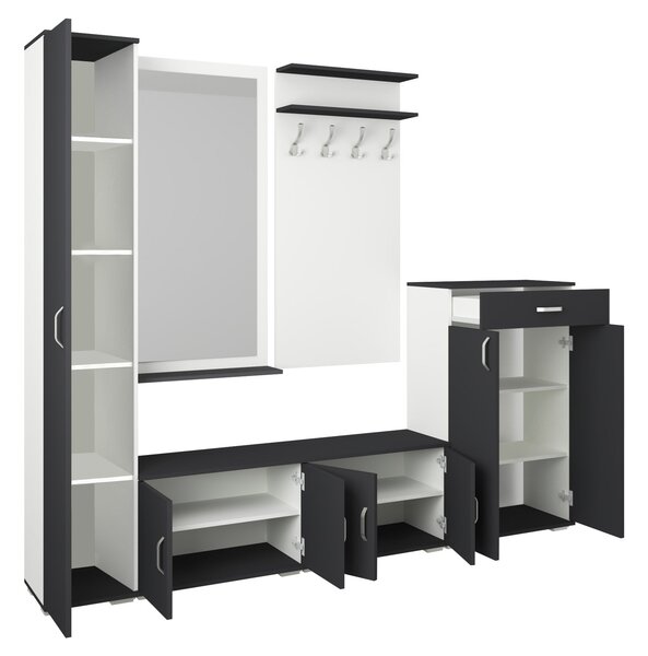 Set haaus V4, Antracit/Alb, L 230 cm