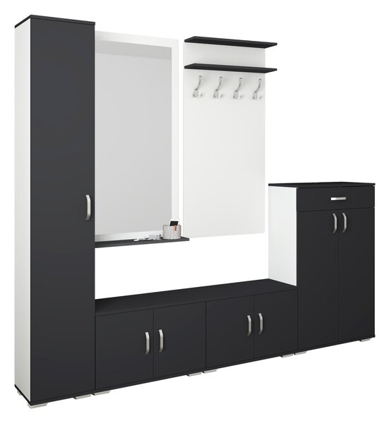 Set haaus V4, Antracit/Alb, L 230 cm