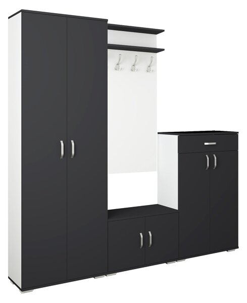 Set haaus V6, Antracit/Alb, L 200 cm