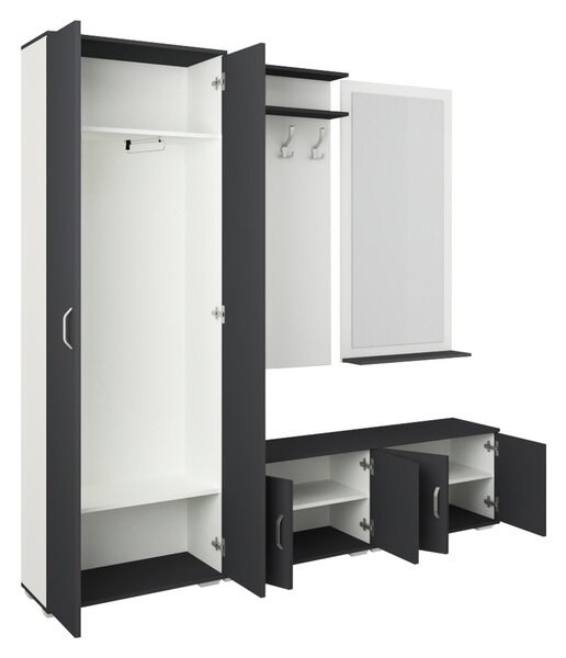 Set haaus V5, Antracit/Alb, L 200 cm