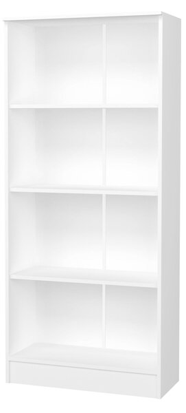 Biblioteca haaus Flint, 3 Polite, Alba, 70 x 32 x 159 cm