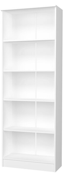 Biblioteca haaus Flint, 4 Polite, Alba, 70 x 32 x 196 cm