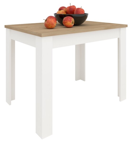 Masa haaus Zeta, Lemn Natural/Alb, 102 x 69 x 75 cm