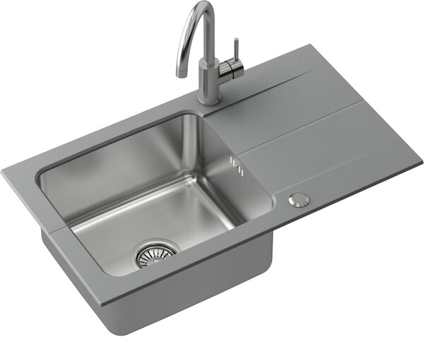 Quadron Edward chiuvetă din granit-oțel 78x44 cm gri/grafit/onix FUS_E7844SZ_3623500BS