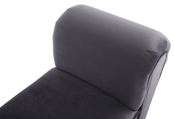 KONDELA Bancă, catifea Velvet, gri/negru, BURDA