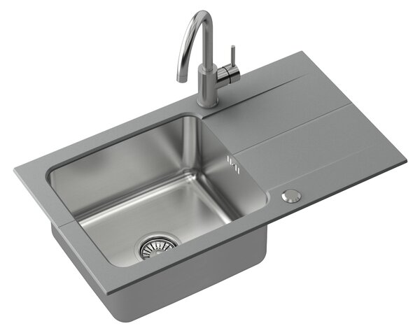 Quadron Edward chiuvetă din granit-oțel 78x44 cm gri/grafit/onix FUS_E7844SZ_3623500BS