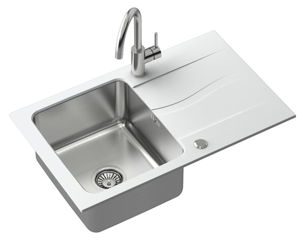 Quadron Michael chiuvetă din granit-oțel 78x48 cm alb FUS_M7848BI_3623500BS