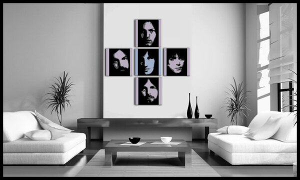 Pictate manual POP Art pictura Pink Floyd 4 bucăți pf