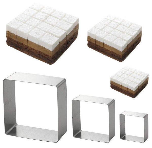 Set 3 forme tort, Inel pentru tort, Square