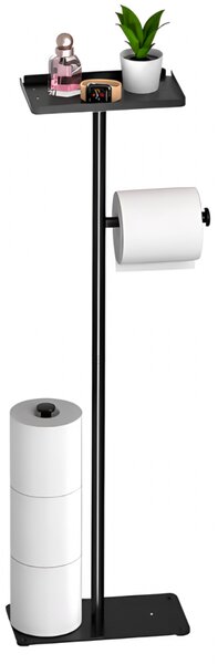 Suport metalic pentru hartia igienica 72 cm, Negru