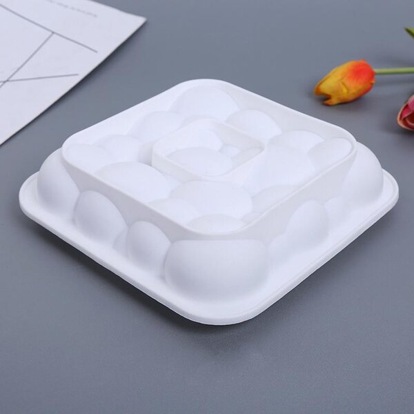 Set doua forme silicon inima si nor 3d bubble, pentru copt blat, tort, onuvio™