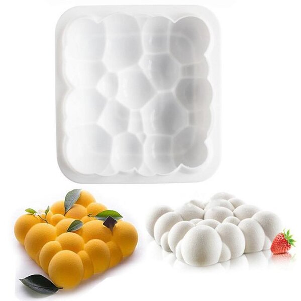 Set doua forme silicon inima si nor 3d bubble, pentru copt blat, tort, onuvio™