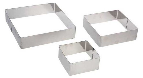 Set 3 forme tort, Inel pentru tort, Square