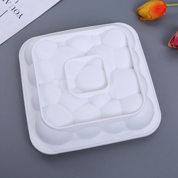 Set doua forme silicon inima si nor 3d bubble, pentru copt blat, tort, onuvio™