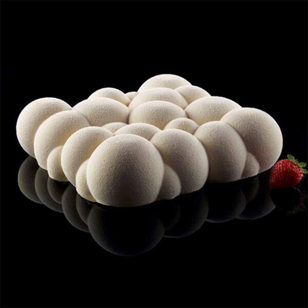 Set doua forme silicon inima si nor 3d bubble, pentru copt blat, tort, onuvio™