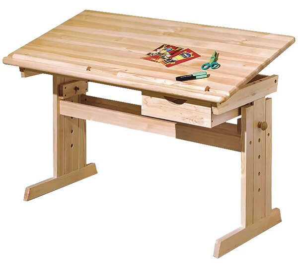 Masa birou Julia, pin, lemn, 109x55x63/96 cm