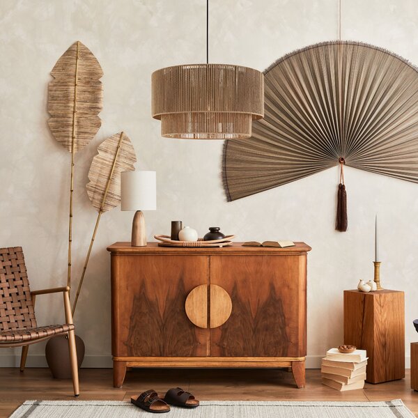 Lampă suspendată APP1836-1CP NATURE BLACK