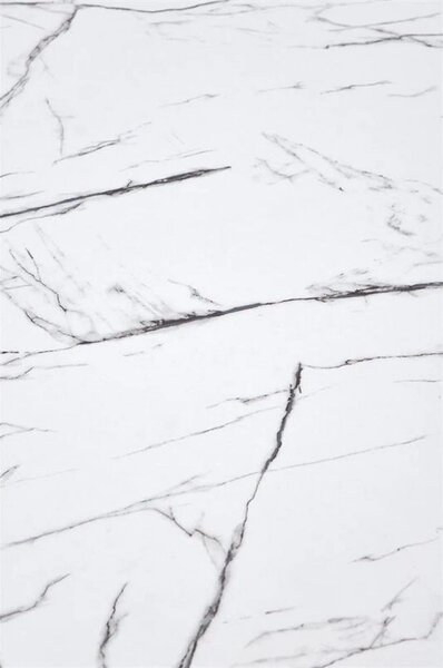 Masa DENVER, alb cu efect de marmura/alb, 80x80x73 cm